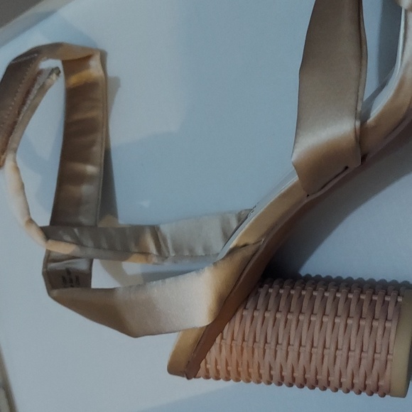 Franco Sarto Shoes Franco Oma Block Heel Dress Sandal (Champagne ) Used Once - Picture 5 of 8